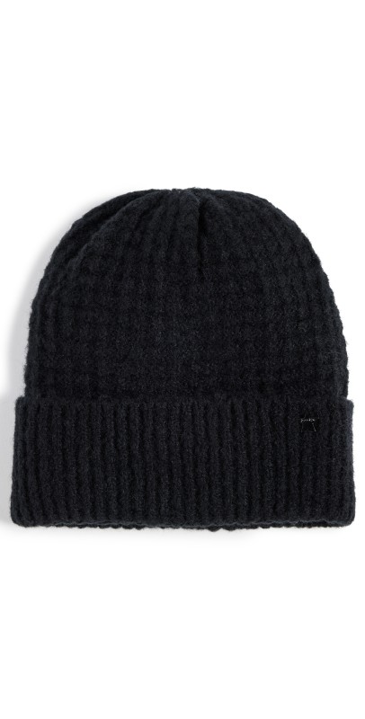 Jocelyn Waffle Knit Beanie Black