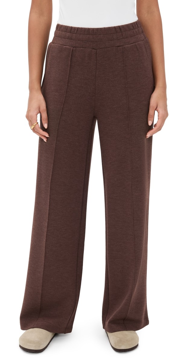 Varley The Wide Leg Pants Coffee Bean Marl