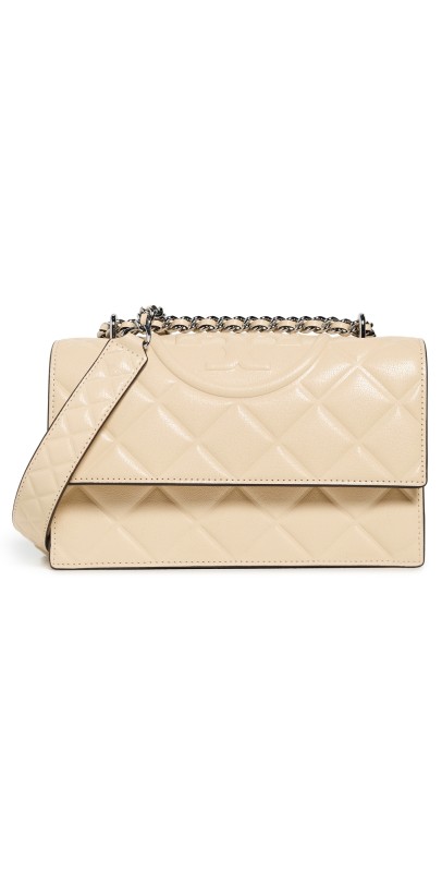 Tory Burch Fleming Small Convertible Shoulder Bag Vanilla Soft Serv