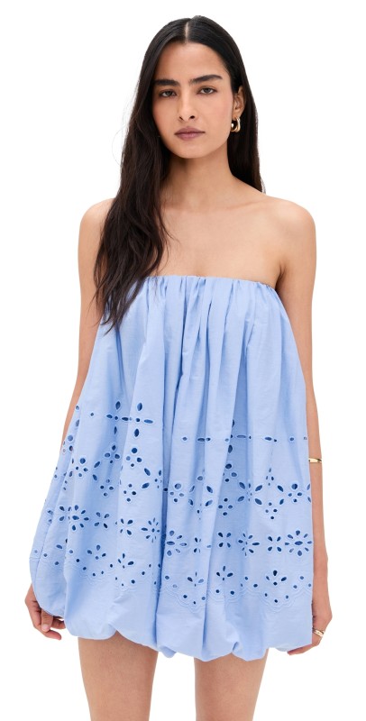 Hemant and Nandita Tube Balloon Mini Dress Powder Blue