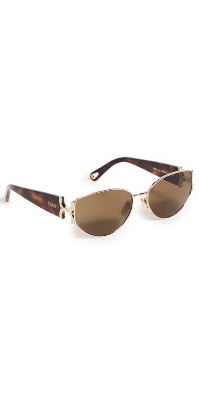 Chloé Marcie Sunglasses Gold/Havana/Brow