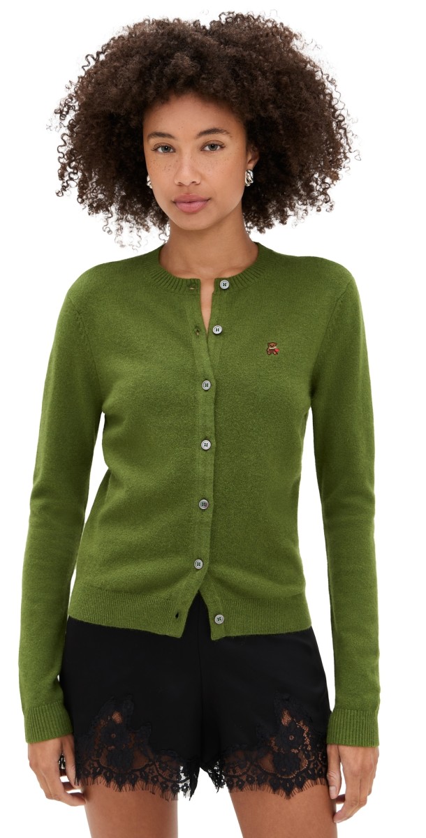 GUIZIO Relaxed Cardigan Matcha Green
