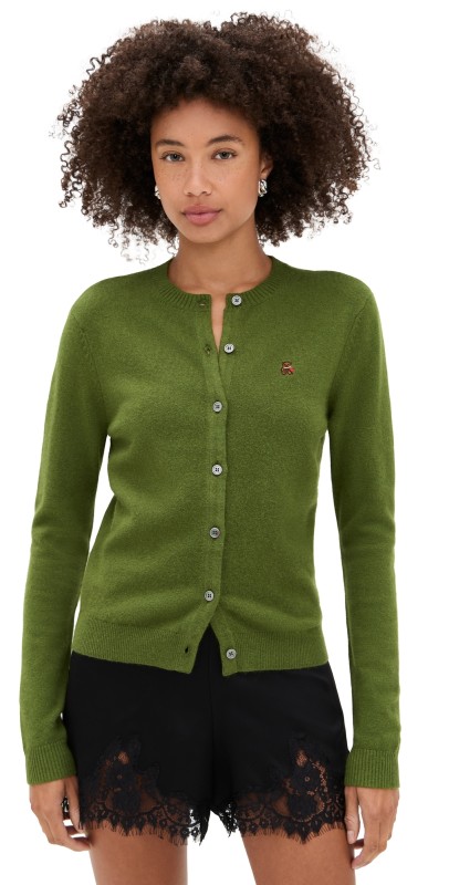 GUIZIO Relaxed Cardigan Matcha Green