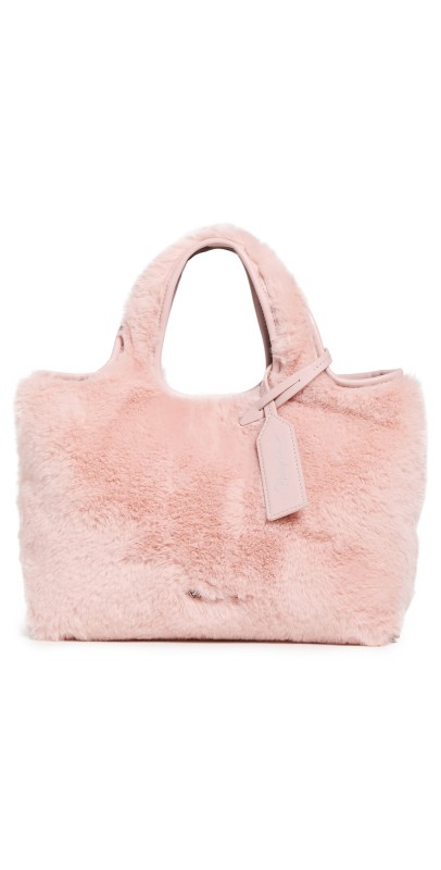 3.1 Phillip Lim Faux Fur Mini Market Tote Bag Blush