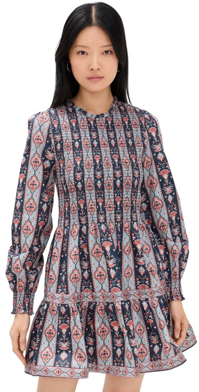 Hill House Home The Viviana Mini Nap Dress Emma Stripe/Navy Multi