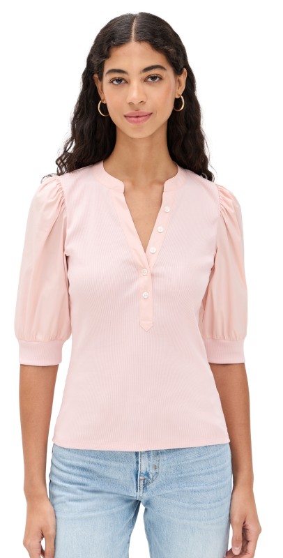 Veronica Beard Jean Coralee Top Pink Clay