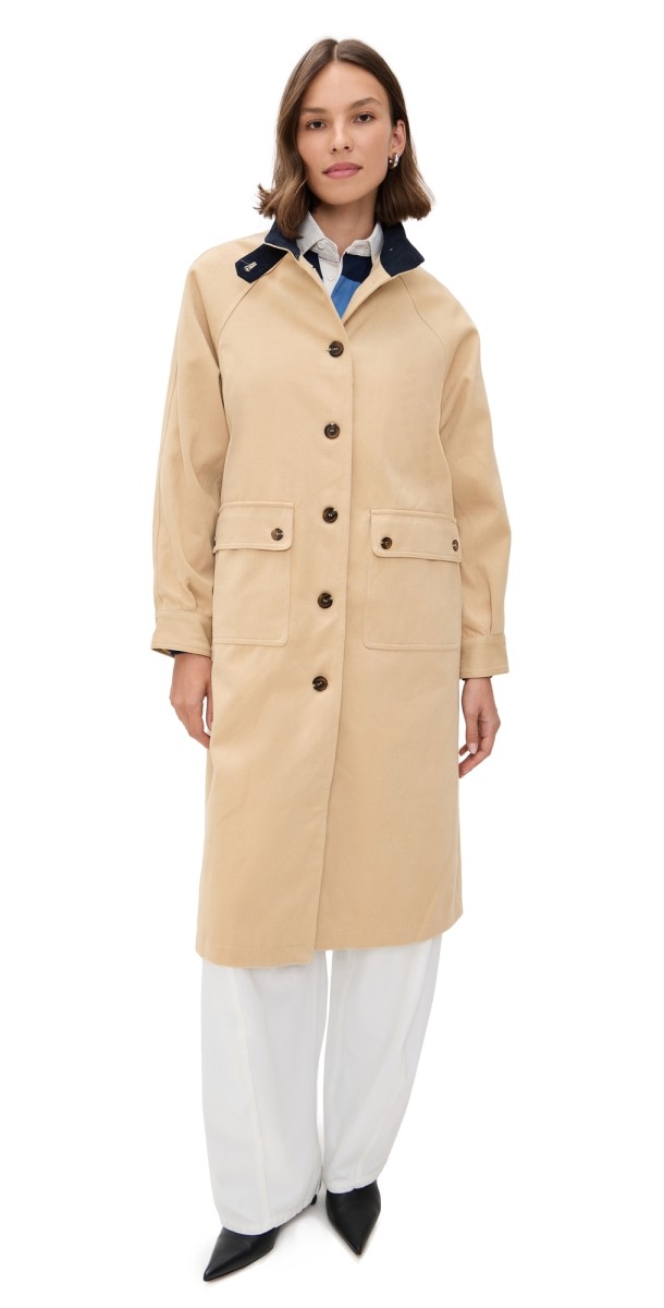 Line & Dot Oakley Coat Beige/Navy