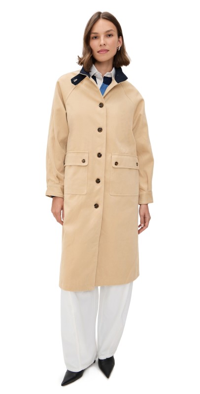 Line & Dot Oakley Coat Beige/Navy