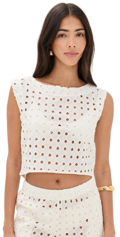 LE BOP Eyelet Odette Top Black