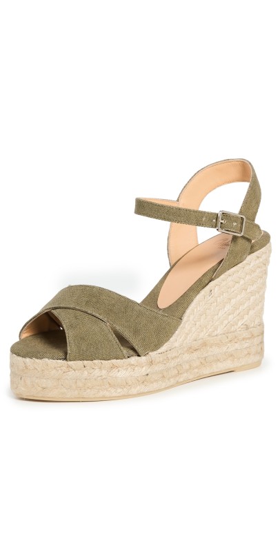 Castañer Blaudell Canvas Tall Espadrille Olive