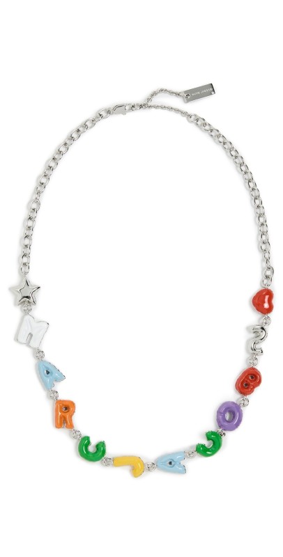 Marc Jacobs MJ Color Balloon Necklace Silver Mult