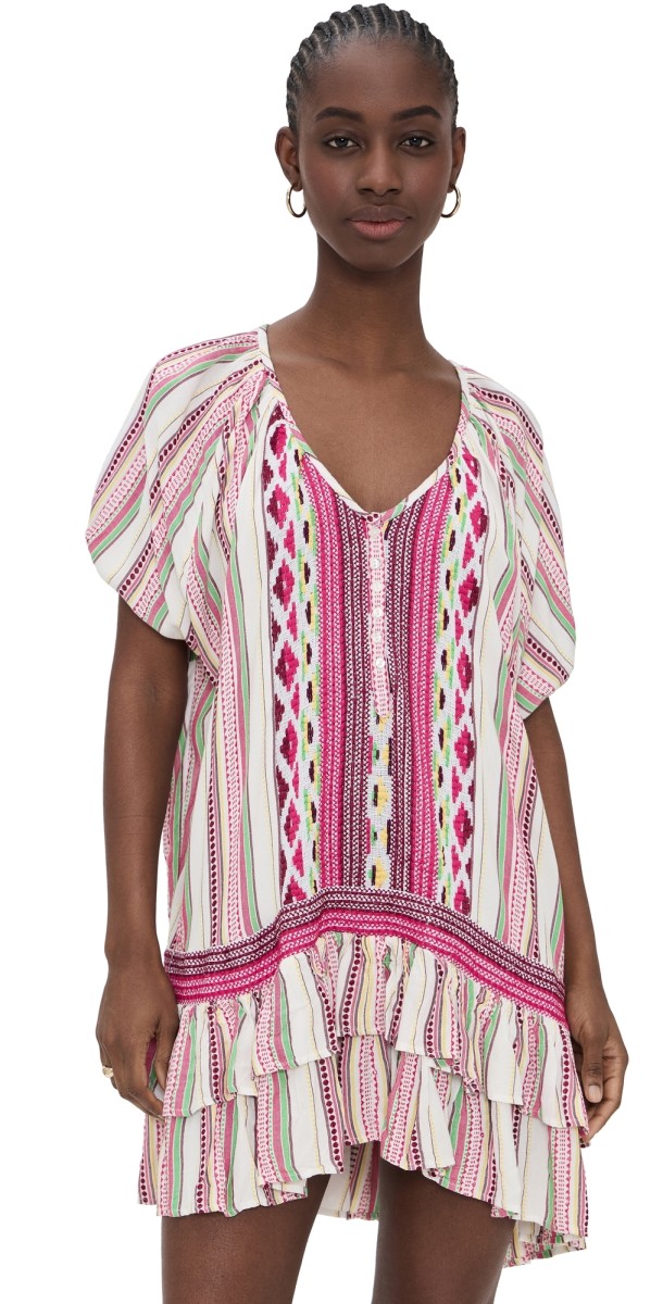 Ramy Brook Hensley Dress White Multi Stripe