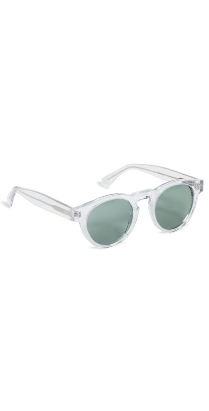 Illesteva Leonard Sunglasses Clear w/ Olive Lenses