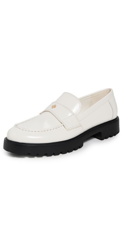 Tory Burch Classic Lug Loafers Dove White