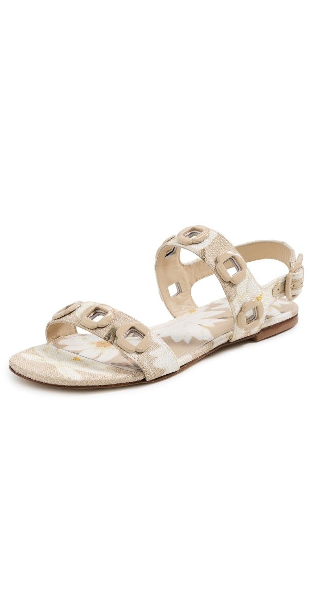 Larroudé Milan Flats Beige