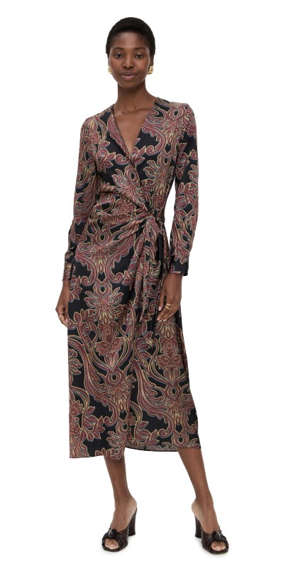 MISA Eliza Dress Studded Flora Satin