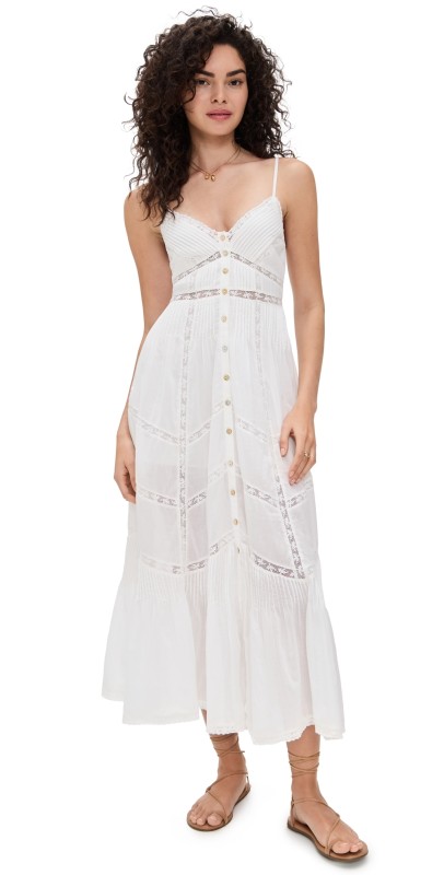 LoveShackFancy Esilda Dress True White