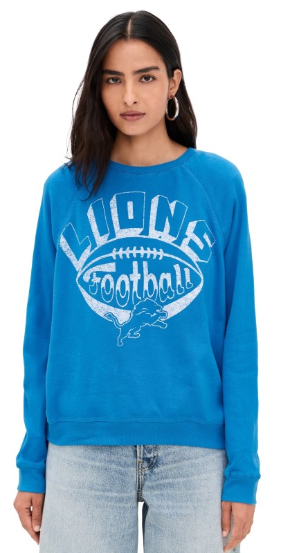 Junk Food Lions Football Raglan Fleece Lions Blue