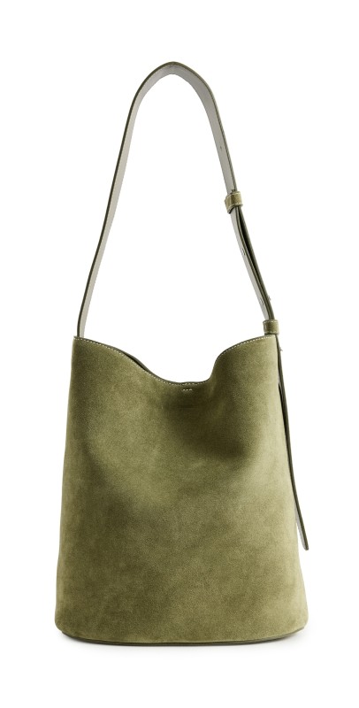 LIÉ STUDIO The Norma Tote Moss Green Sued