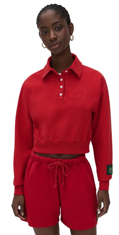 DANZY Cropped Polo Red