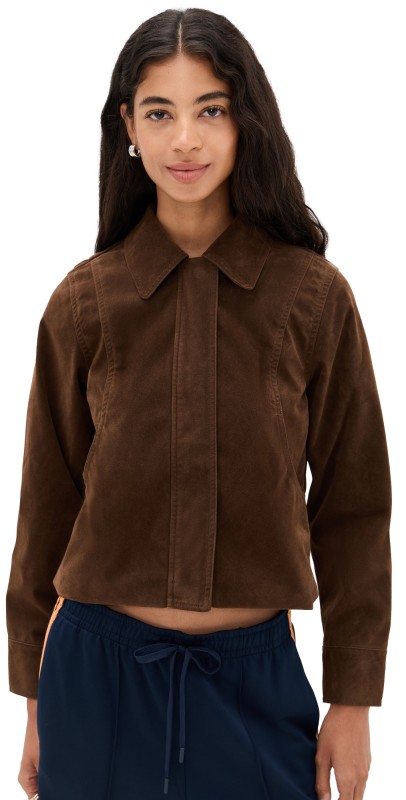 Bailey Rose Suede Jacket Chocolate