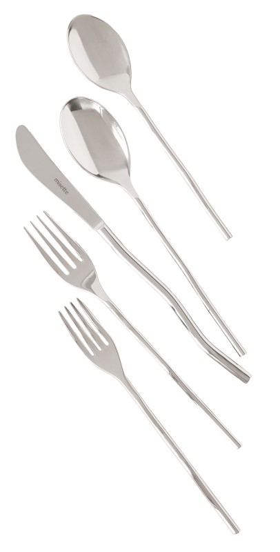 Misette Squiggle 5-Piece Cutlery Set Shiny Silver