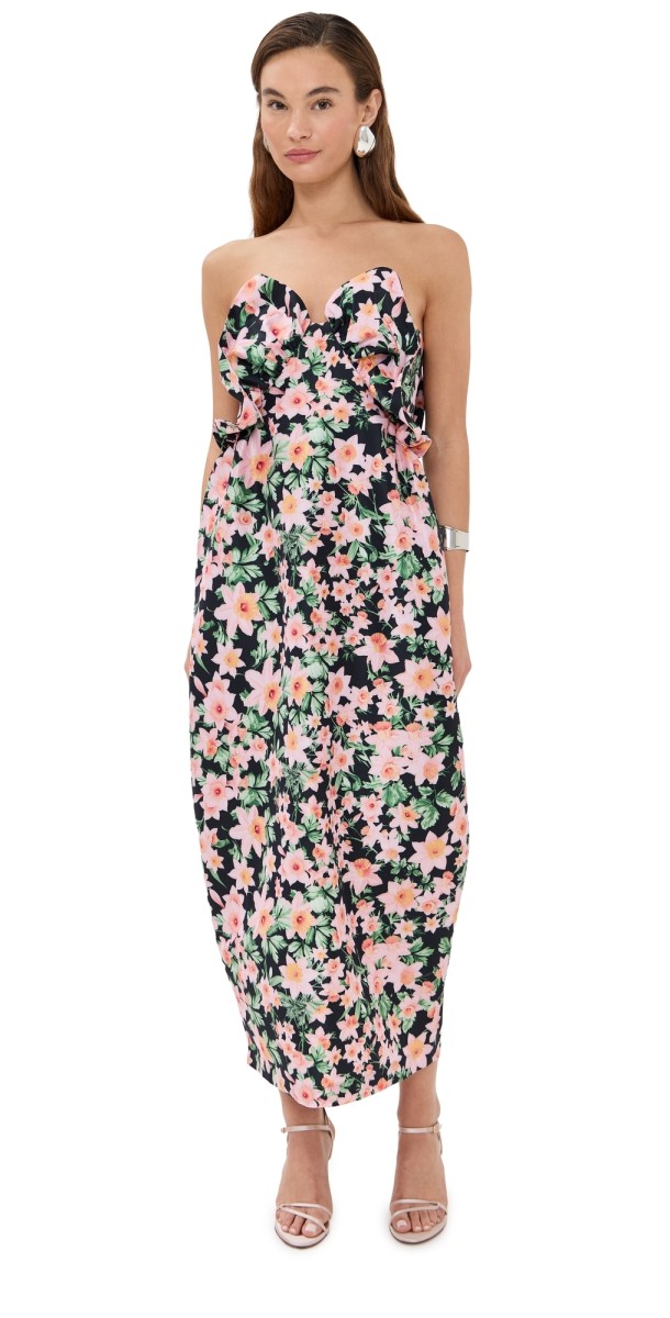 Kika Vargas Raha Dress Blush Daffodil Taffeta Blush