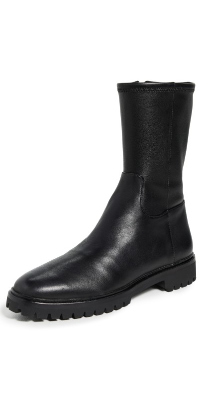 Loeffler Randall Danny 35mm Tall Ankle Lug Sole Boots Black