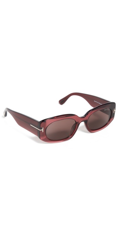 Tom Ford Cielle Sunglasses Shiny Bordeaux/Brow