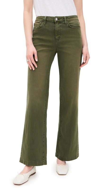 L'AGENCE Scottie High Rise Wide Leg Jeans Picholine