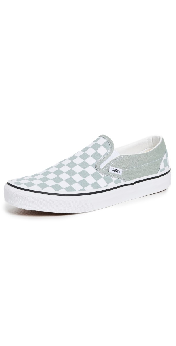 Vans Classic Slip-On Sneakers Color Theory Checkerboard Grey