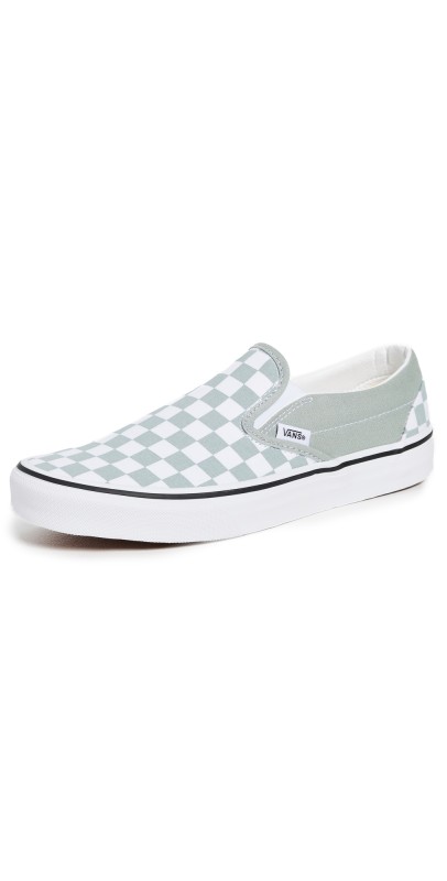 Vans Classic Slip-On Sneakers Color Theory Checkerboard Grey