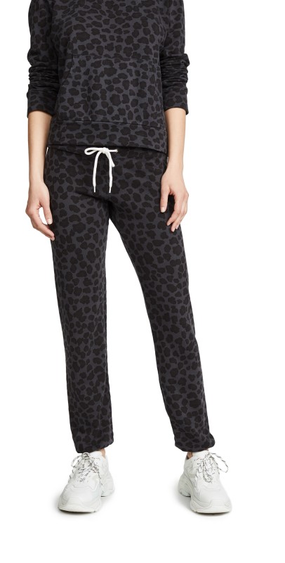 MONROW Leopard Vintage Sweatpants Vintage Black
