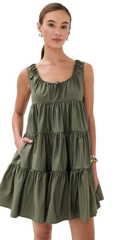 Cecilie Bahnsen Aino Dress Olive
