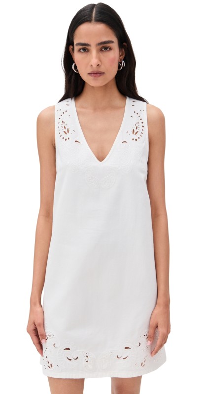 rag & bone Featherweight Belle Mini Dress White