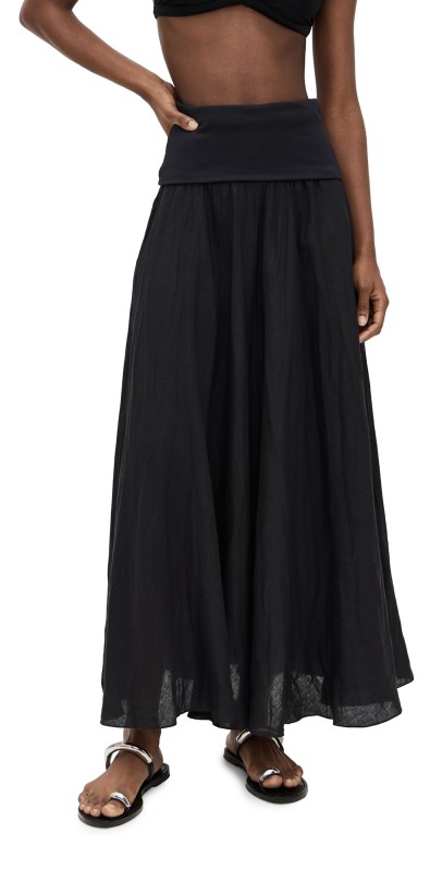 Johanna Ortiz Black Light And Sound Ankle Skirt Black