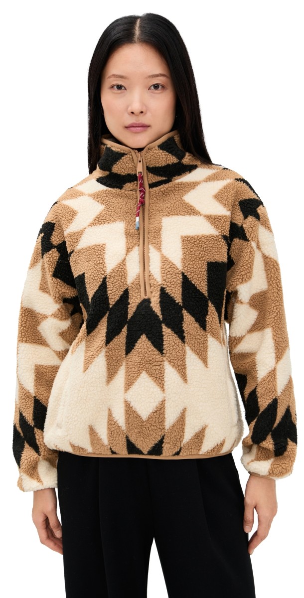 The Upside Harlow Fleece Pullover Maple Chaud
