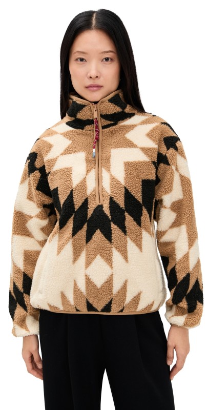 The Upside Harlow Fleece Pullover Maple Chaud