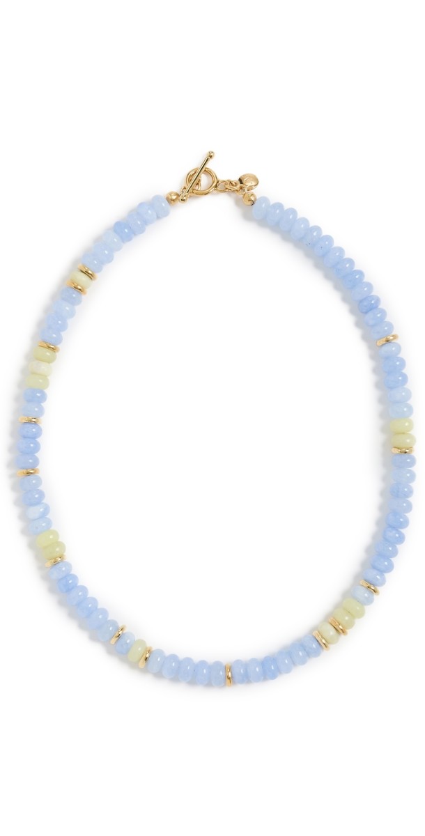 MAYAMAR Beaded Stone Stacker Necklace Turquois