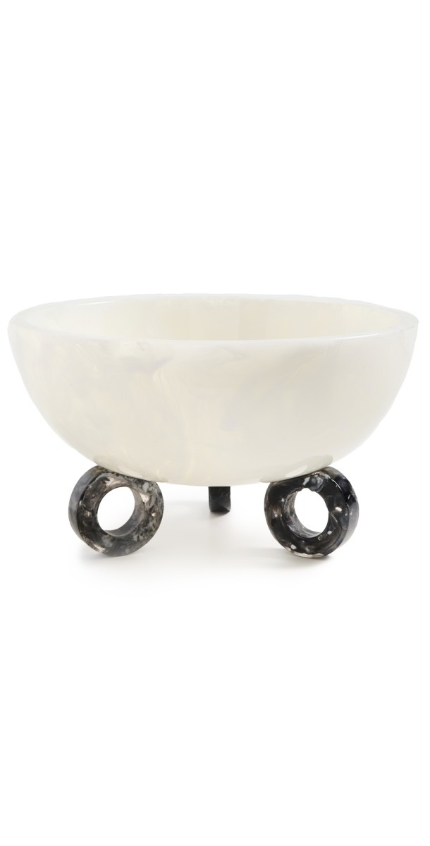 Jonathan Adler Mustique Disc Bowl - Black/White Black/Whit