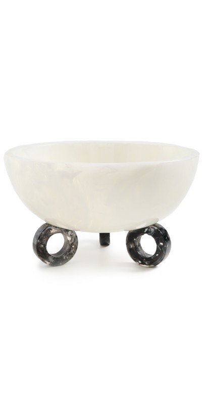 Jonathan Adler Mustique Disc Bowl - Black/White Black/Whit