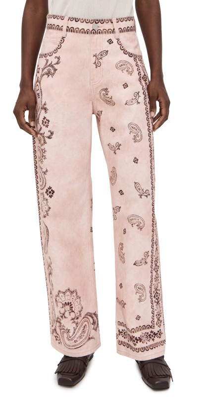 ALÉMAIS Akia Straight Leg Denim Jeans Pink