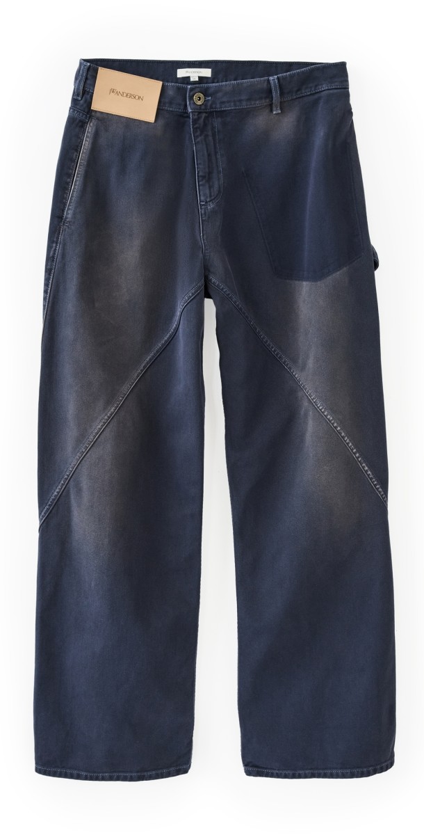 JW Anderson Aged Twisted Workwear Jeans Navy