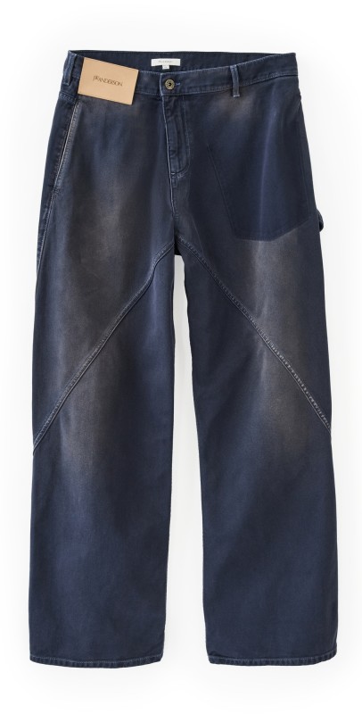 JW Anderson Aged Twisted Workwear Jeans Navy