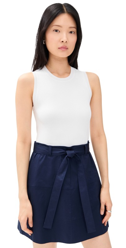 Tanya Taylor Vanessa Dress White/Maritime Blue