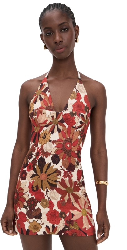 SIR. Castella Mini Dress Flora Rosso