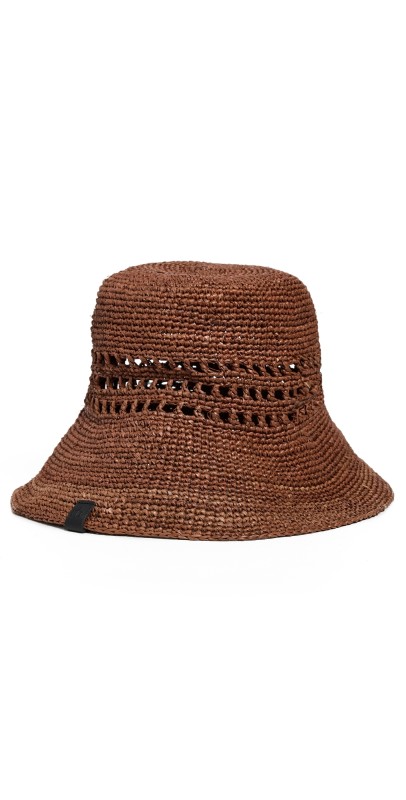 rag & bone Daisie Rollable Straw Hat Toffee
