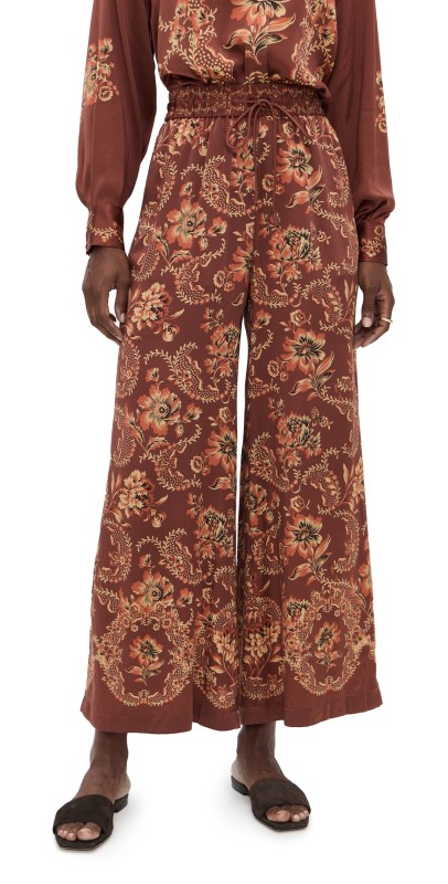 ALÉMAIS Seraphina Silk Pants Burgundy
