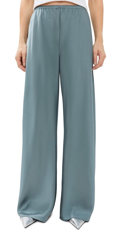 La Ligne Satin Colby Pants Steel