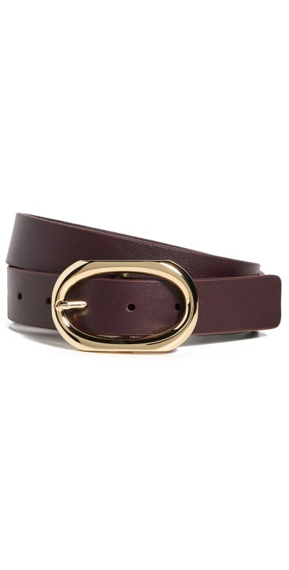 ANINE BING Signature Link Belt Burgundy